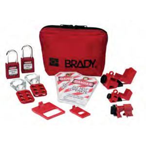 105967 개인용 차단기 잠금장치 파우치 Electrical Lockout Kits 락아웃 산업용 LOTO Brady 브래디